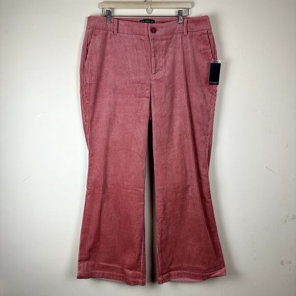 Eloquii Denim - Eloquii Pink Corduroy Flare Pants16 Y2K Retro Bell Bottom Festival Coquette Twee